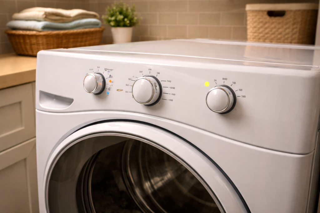 Dryer control panel powered on but drum not spinning.